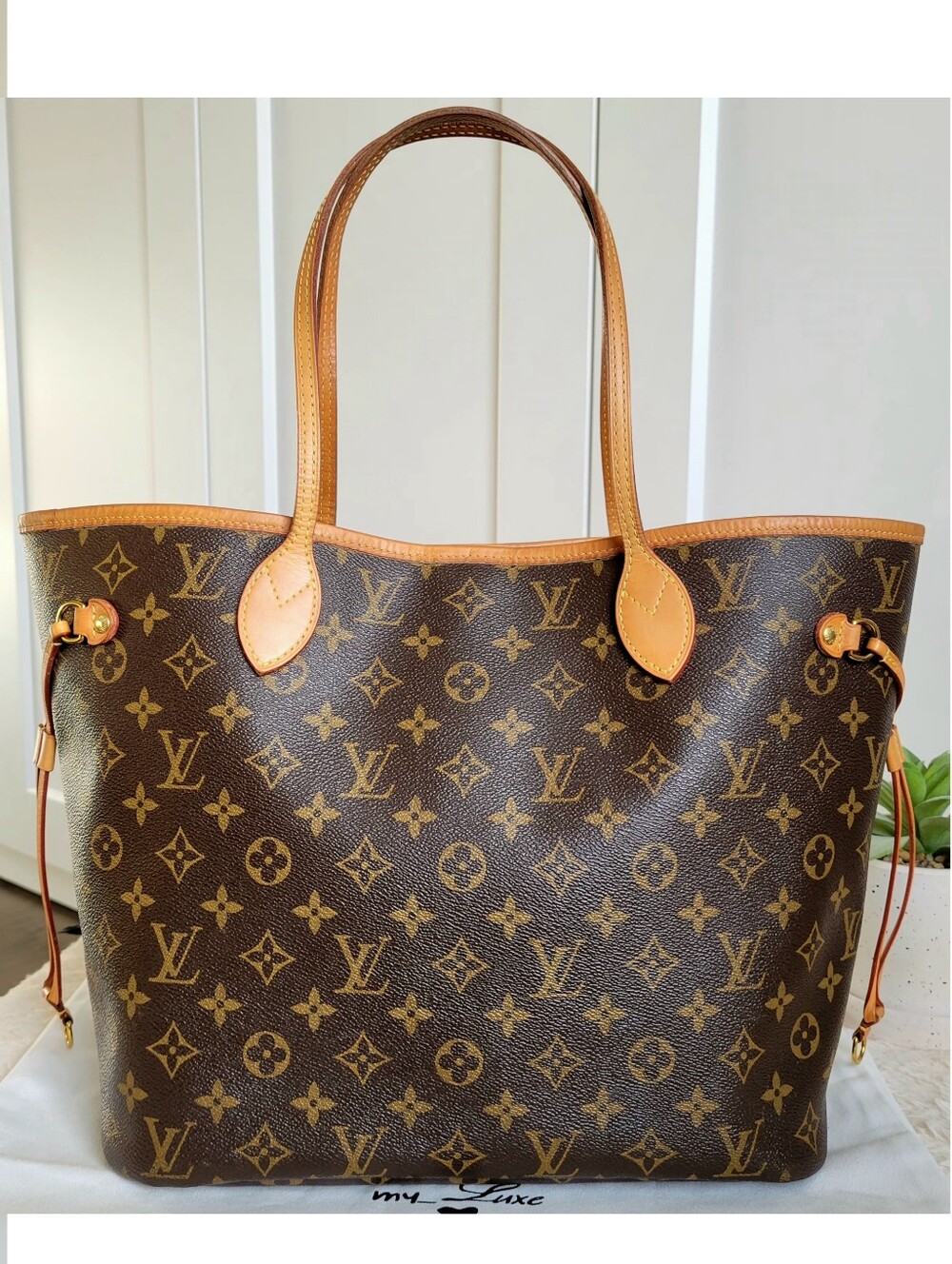 💕 Louis Vuitton Neverfull MM Monogram "PEONY Hot Pink Interior" Tote Bag
